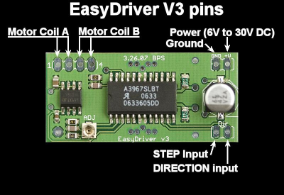 EasyDriver Schrittmotor Treiber Modul V44 A3967 Motor Driver Board Arduino 7 